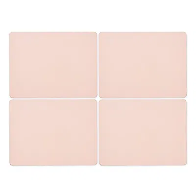 Pimpernel Flossy Pink Set Of 4 Cork Back Placemats In Neutral