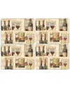 Pimpernel French Cellar Set Of 4 Placemats In Brown