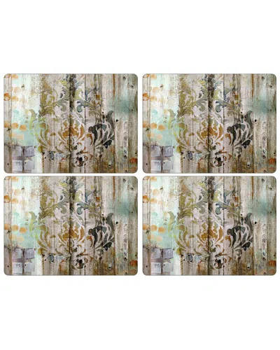 Pimpernel Frozen In Time Placemats Set Of 4 In White