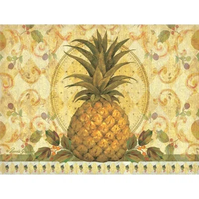 Pimpernel Golden Pineapple Placemats 15.7 X 11.7" In Yellow