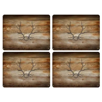Pimpernel Lodge Placemats 15.7 X 11.7" In Brown