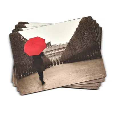 Pimpernel Paris Stroll Set Of 4 Cork Back Placemats In Brown