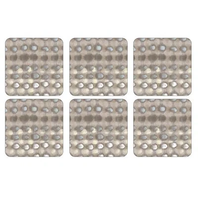 Pimpernel Pure Coasters 4"x 4" In Light Brown;light Brown