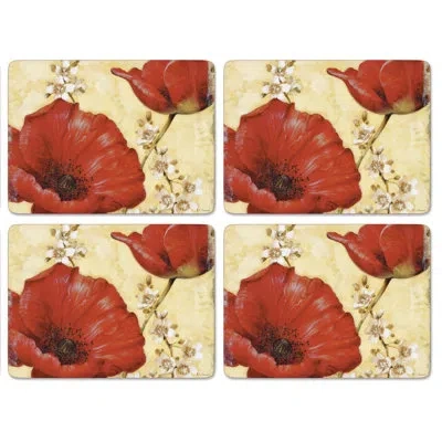 Pimpernel Red Poppy Blossoms Placemats 15.7 X 11.7"