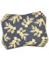 Pimpernel Sara Miller London For  Etched Leaves Placemats Set Of 4 In Multi
