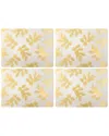 Pimpernel Etched Leaves Placemats Set Of 4 In Multi
