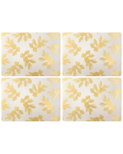 Pimpernel Etched Leaves Placemats Set Of 4 In Multi
