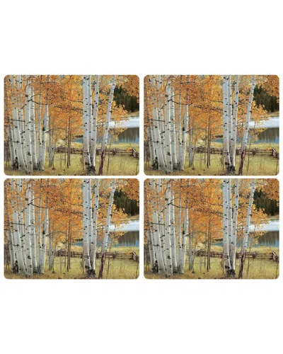 Pimpernel Set Of 4 Birch Beauty Placemats In Multi