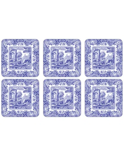 Pimpernel Set Of Six Blue Italian Coasters