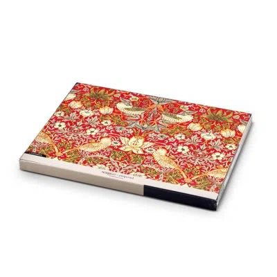 Pimpernel Strawberry Thief Placemats 15.7 X 11.7" In Red
