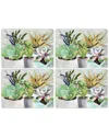 Pimpernel Succulents Placemats Set Of 4 In Green