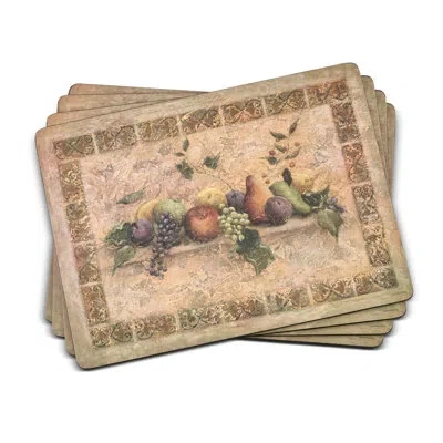 Pimpernel Tuscan Palette Placemats 15.7 X 11.7" In Brown