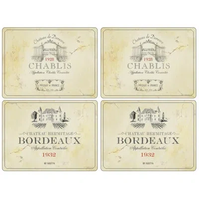 Pimpernel Vin De France Placemats 15.7 X 11.7" In Neutral