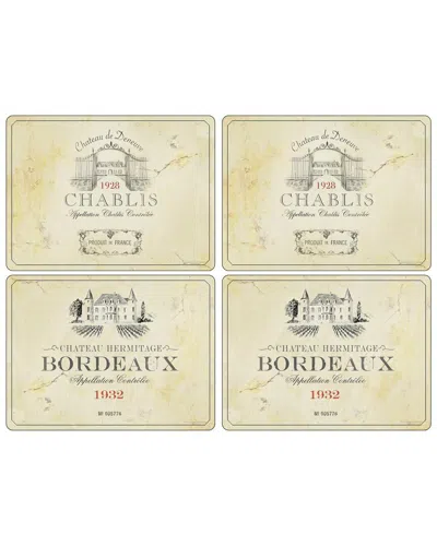 Pimpernel Vin De France Set Of 4 Placemats In Multi