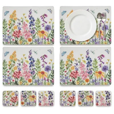 Pimpernel Wildflowers Placemats & Coasters Set In Multi