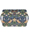 Pimpernel William Morris Strawberry Thief Blue Large Melamine Handled Tray In Blue
