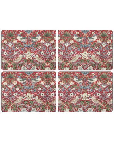 Pimpernel William Morris Strawberry Thief Set Of 4 Placemats In Multi