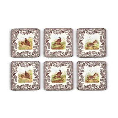 Pimpernel Woodland Coasters 4"x 4" In Brown