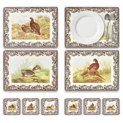 Pimpernel Woodland Placemats & Coasters Set In Multicolored