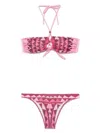 Pin Up Bandeau-style Studded Bikini