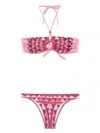 Pin Up Bandeau-style Studded Bikini