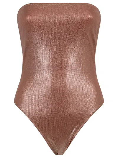Pin Up Swimsuit In Brown