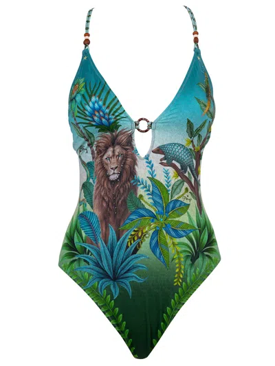 Pin Up Swimsuit In Green