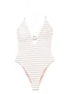 Pin Up Marina Gold One-piece Swimsuit Clothing In Neutral