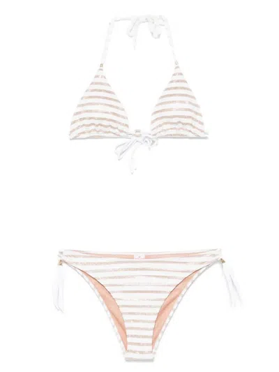 Pin Up Marina Gold Triangle Bikini In Neutral