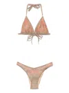 Pin Up Rodeo 3d Triangle Bikini In Orange