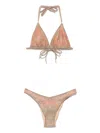 Pin Up Rodeo 3d Triangle Bikini In Orange