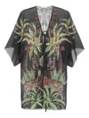 Pin Up Abito-poncho Stampa Safari In Tulle