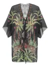 Pin Up Abito-poncho Stampa Safari In Tulle