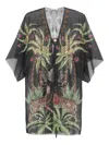 Pin Up Abito-poncho Stampa Safari In Tulle