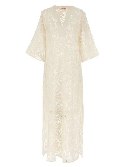 Pin Up Stars Caftan Dress Beachwear White