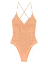Pin Up Stars Solid Color One-piece Swimsuit With Rhinestones