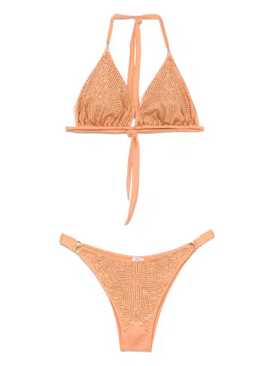 PIN UP STARS CRYSTAL-EMBELLISHED BIKINI
