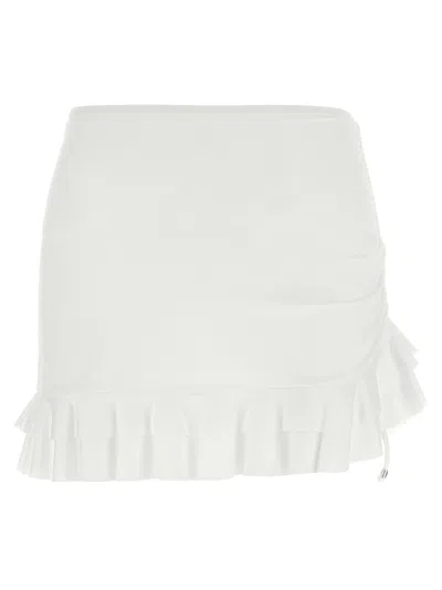 Pin Up Stars Flounces Skirt Beachwear White