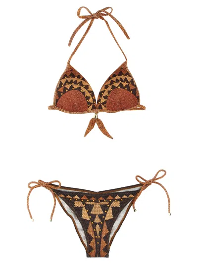 Pin Up Stars Intreccio Africano Beachwear Brown
