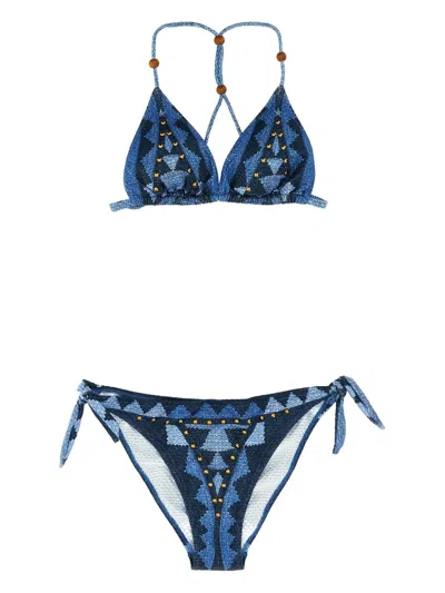 Pin Up Stars Intreccio Africano Bikini In Blue