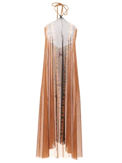 Pin Up Stars Intreccio Africano Dresses In Brown