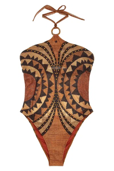 PIN UP STARS PIN-UP STARS 'INTRECCIO AFRICANO' ONE-PIECE SWIMSUIT