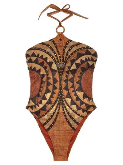 PIN UP STARS PIN-UP STARS 'INTRECCIO AFRICANO' ONE-PIECE SWIMSUIT