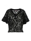 Pin Up Stars Macramé Blouse In Black