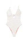 Pin Up Stars Marina Gold One-piece Swimsuit In Neutral
