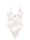 Pin Up Stars Marina Gold One-piece Swimsuit In Neutral