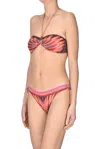 Pin Up Stars Studded Bandeau Bikini In Multicoloured