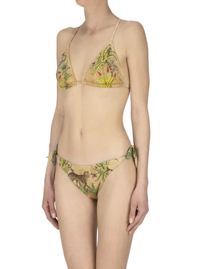 Pin Up Stars Triangle Bikini In Multi