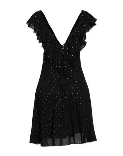 Pin Up Stars Woman Mini Dress Black Size L Viscose, Lurex