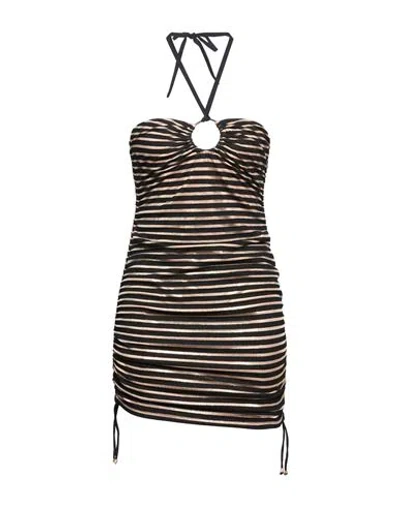 Pin Up Stars Woman Mini Dress Black Size Xs Pes, Viscose, Polyamide, Elastane